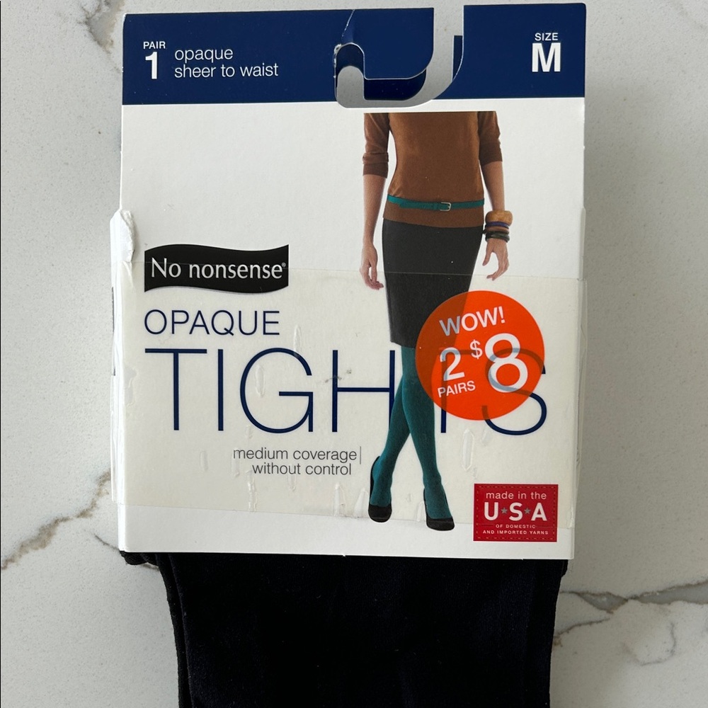 No Nonsense Black Opaque Tights